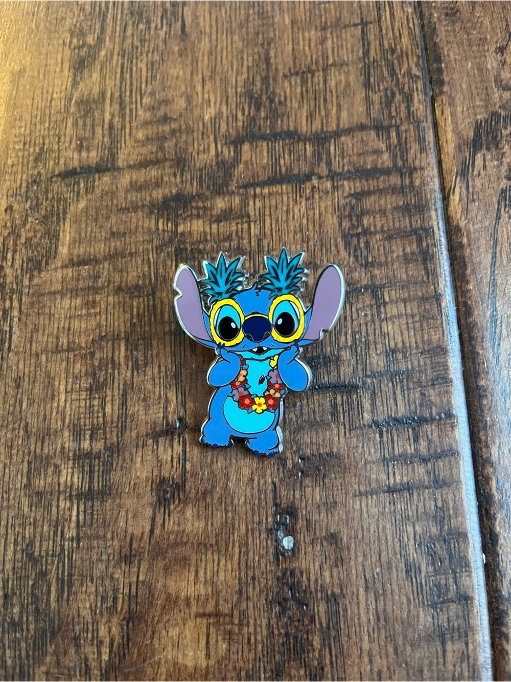 Blue Tropical Stitch Enamel Pin